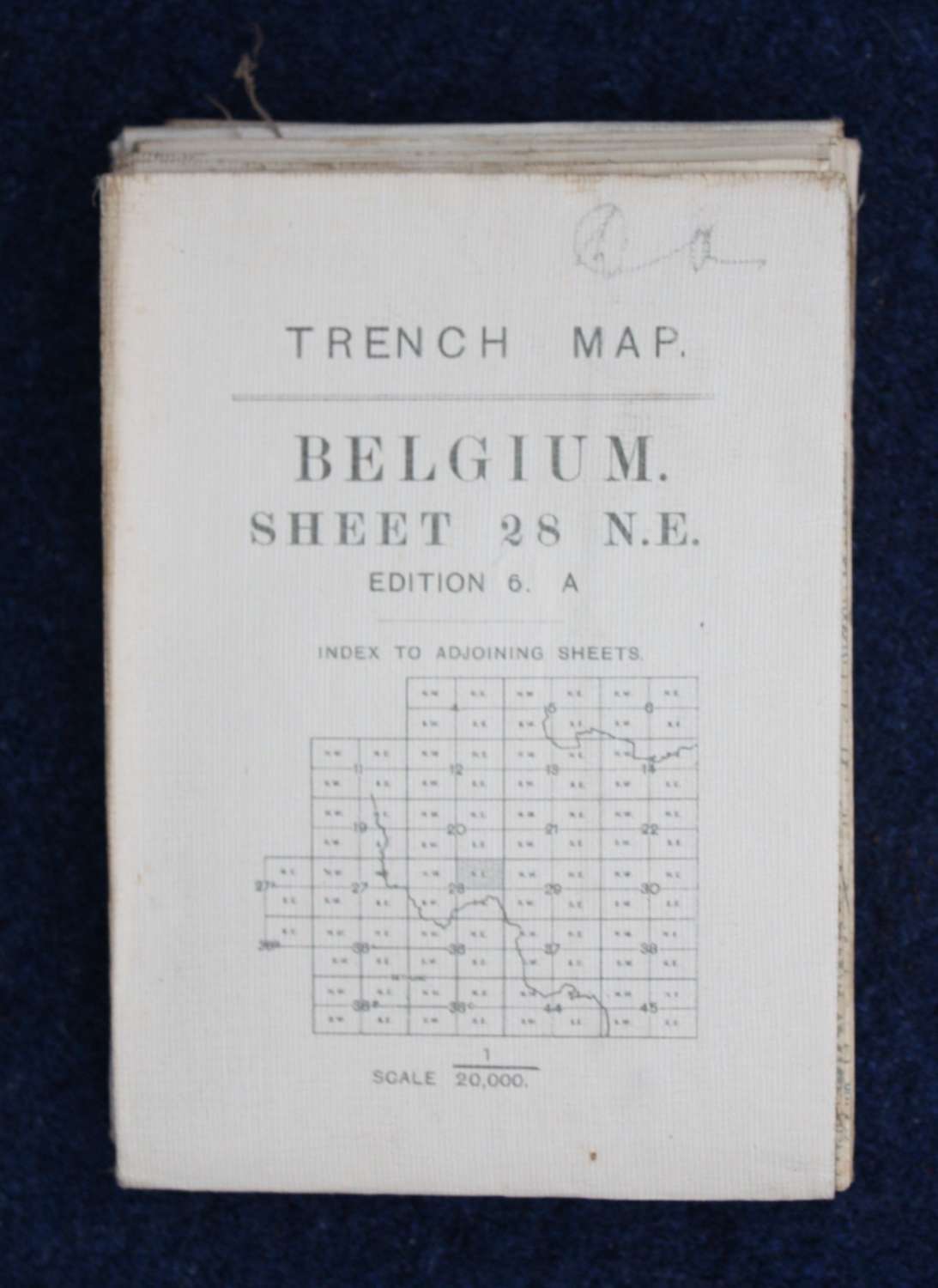 WW1 British Army Trench Map Passendaele Belgium 28 NE 3rd July 1917