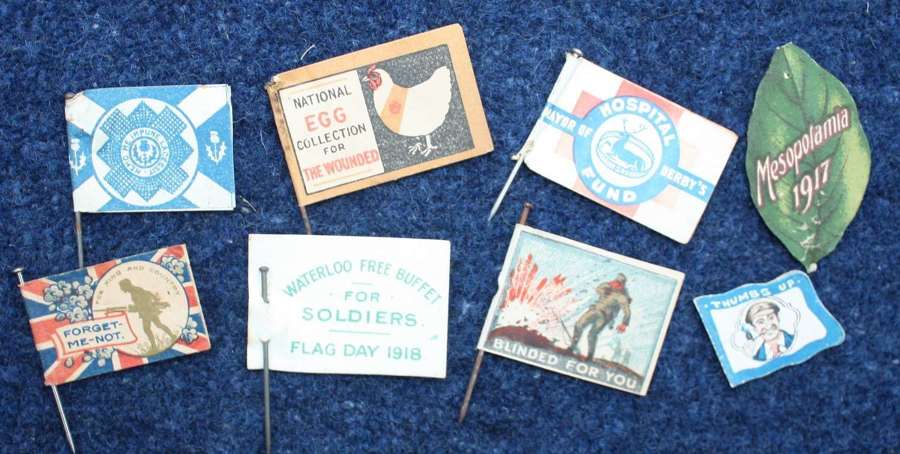 WW1 British Charity Fund Raising Pin Flags (8)