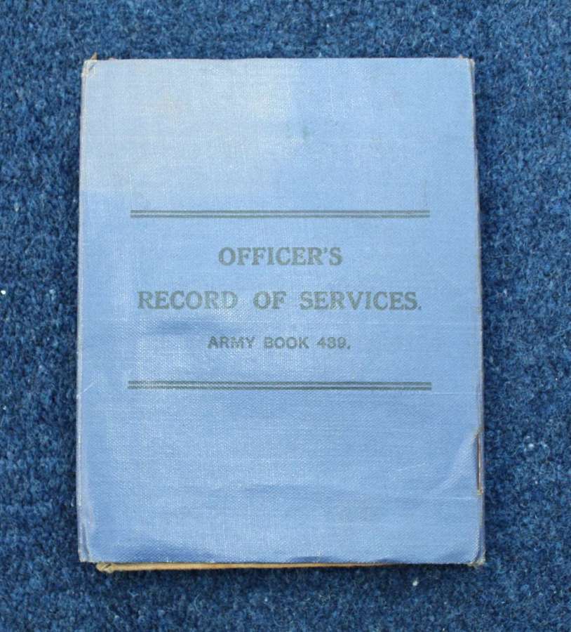 Rare WW1 British Army Officers Service & Pay Book: Kings Own Yorkshire