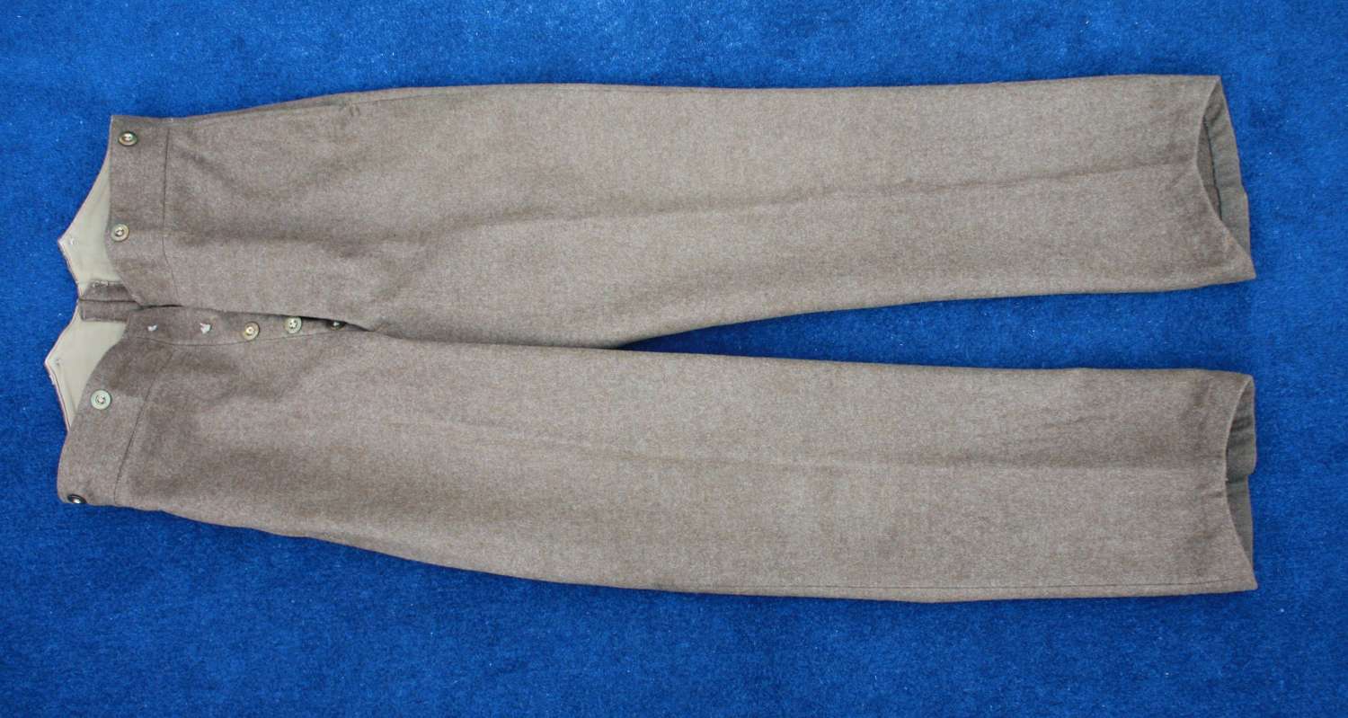 British Army Khaki Service Dress Trousers Other Ranks 1939 dated.