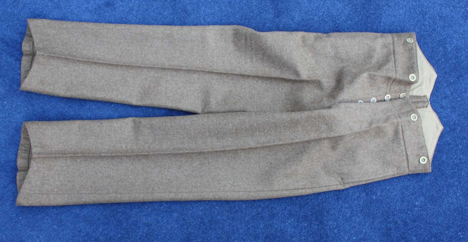 British Army Khaki Service Dress Trousers Other Ranks 1939 dated.