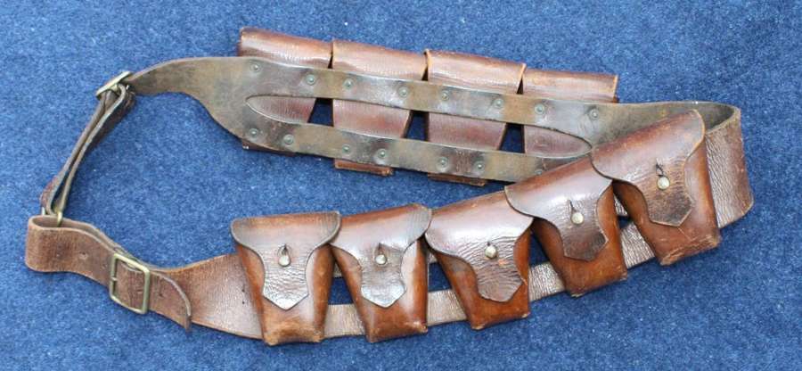1903 Pattern Nine Pouch Leather Bandolier for Mounted Soldiers