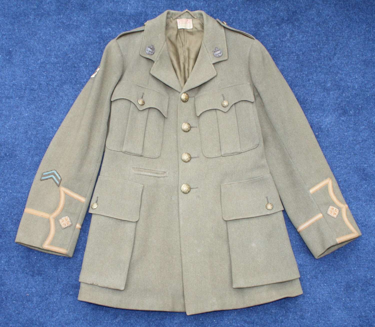 WW1 British Army Cuff Rank Tunic to a Tank Corps 2nd Lieutenant