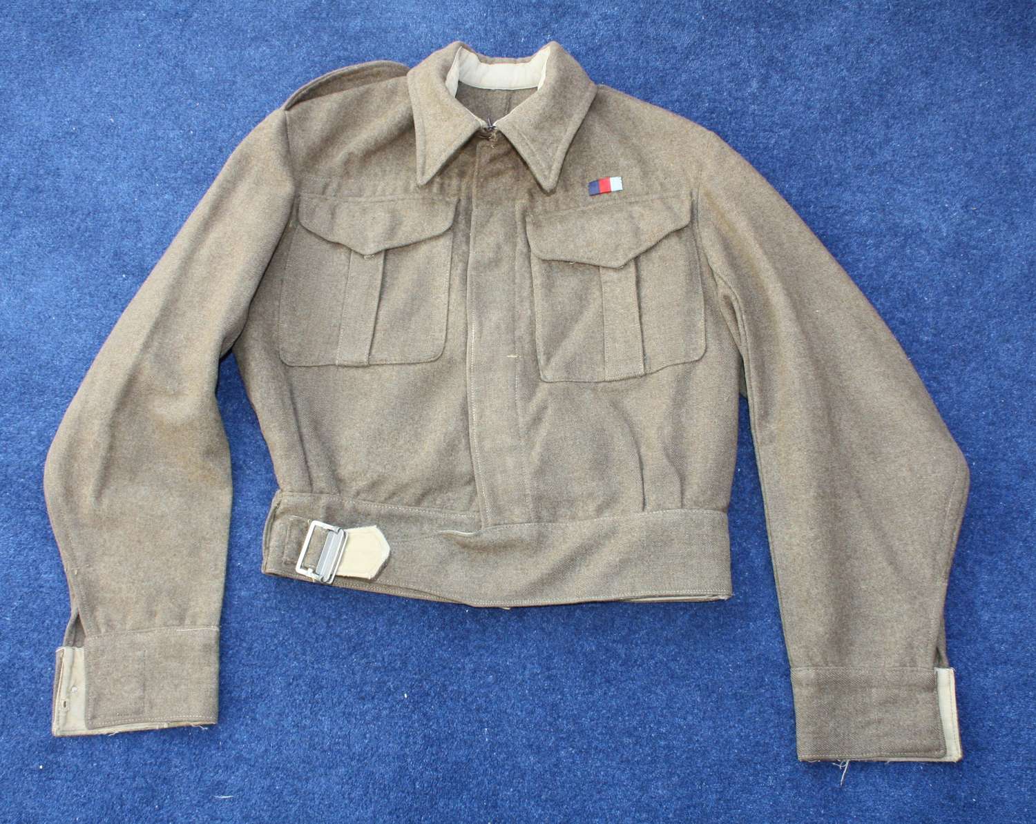1942 Dated British Army Captains Khaki Wool Battledress Blouse,