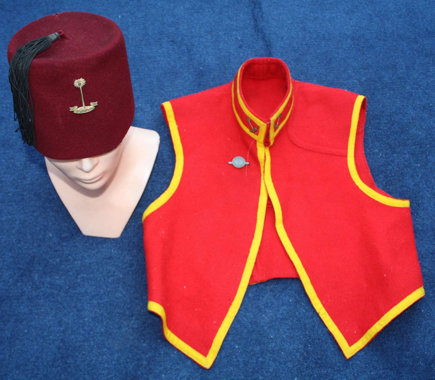 WW1 Pattern West African Frontier Force Fez & Red Dress Jacket.