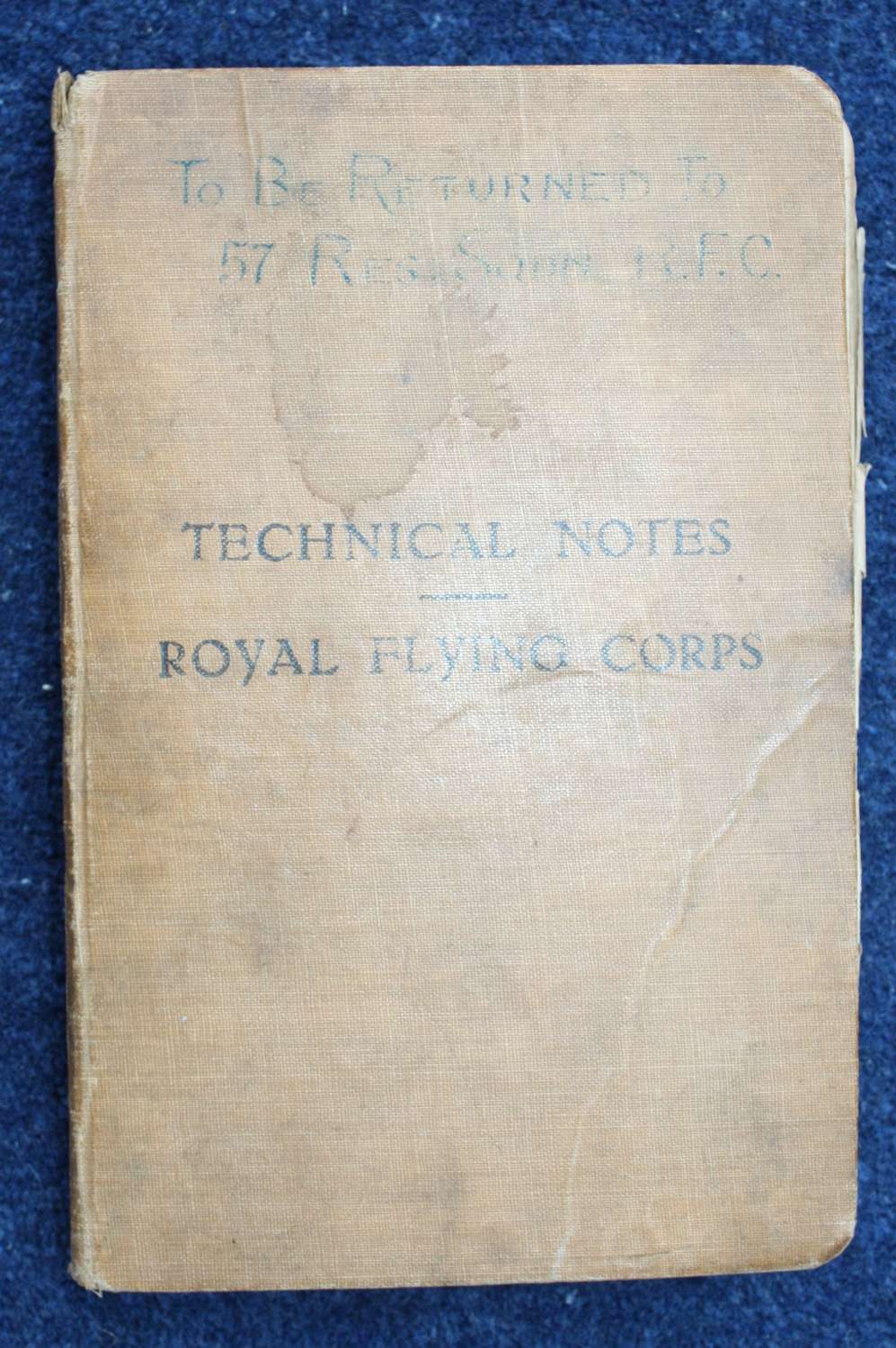 WW1 Royal Flying Corps Technical Notes Issued to 57 Squadron RFC 1916