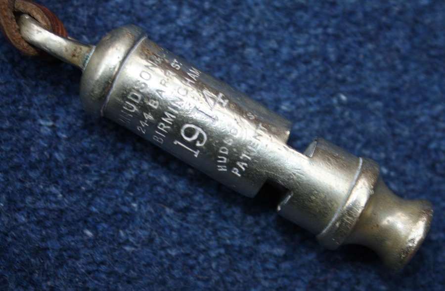 WW1 British Army Officers Whistle dated 1914.