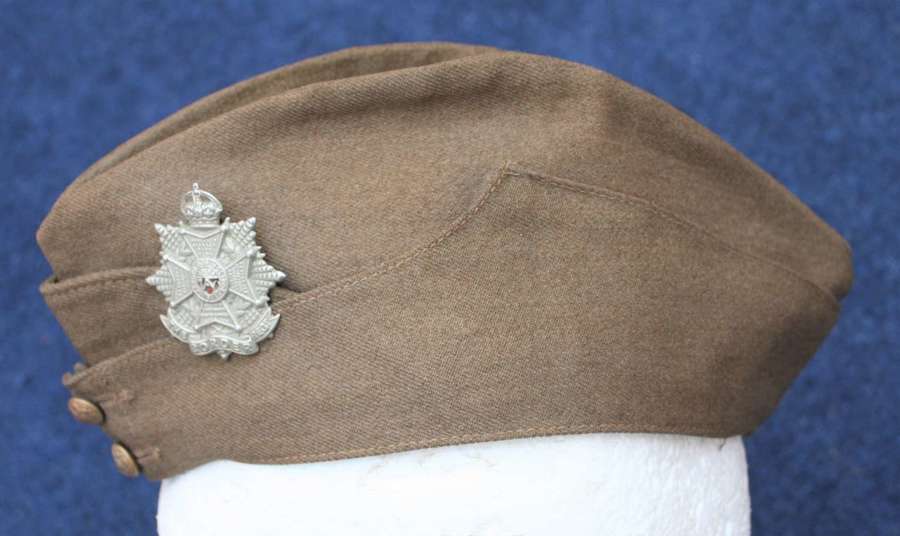 WW2 British Army Border Regiment 1939 Khaki Field Service Side Cap