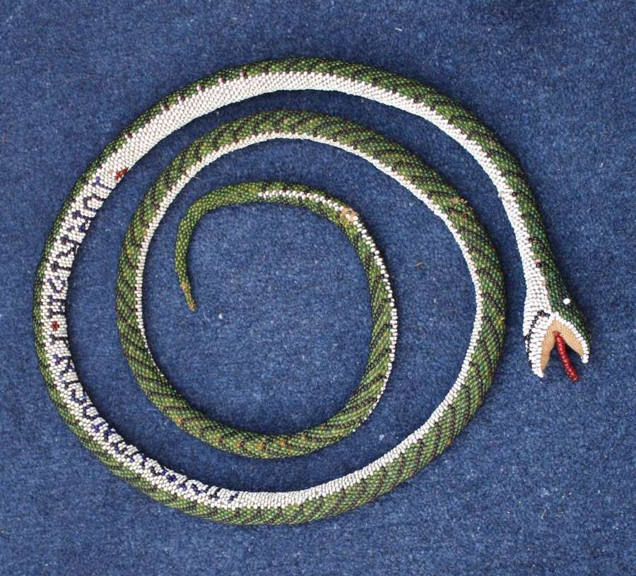 WW1 Turkish Prisoner of War Beadwork Snake Dated 1917