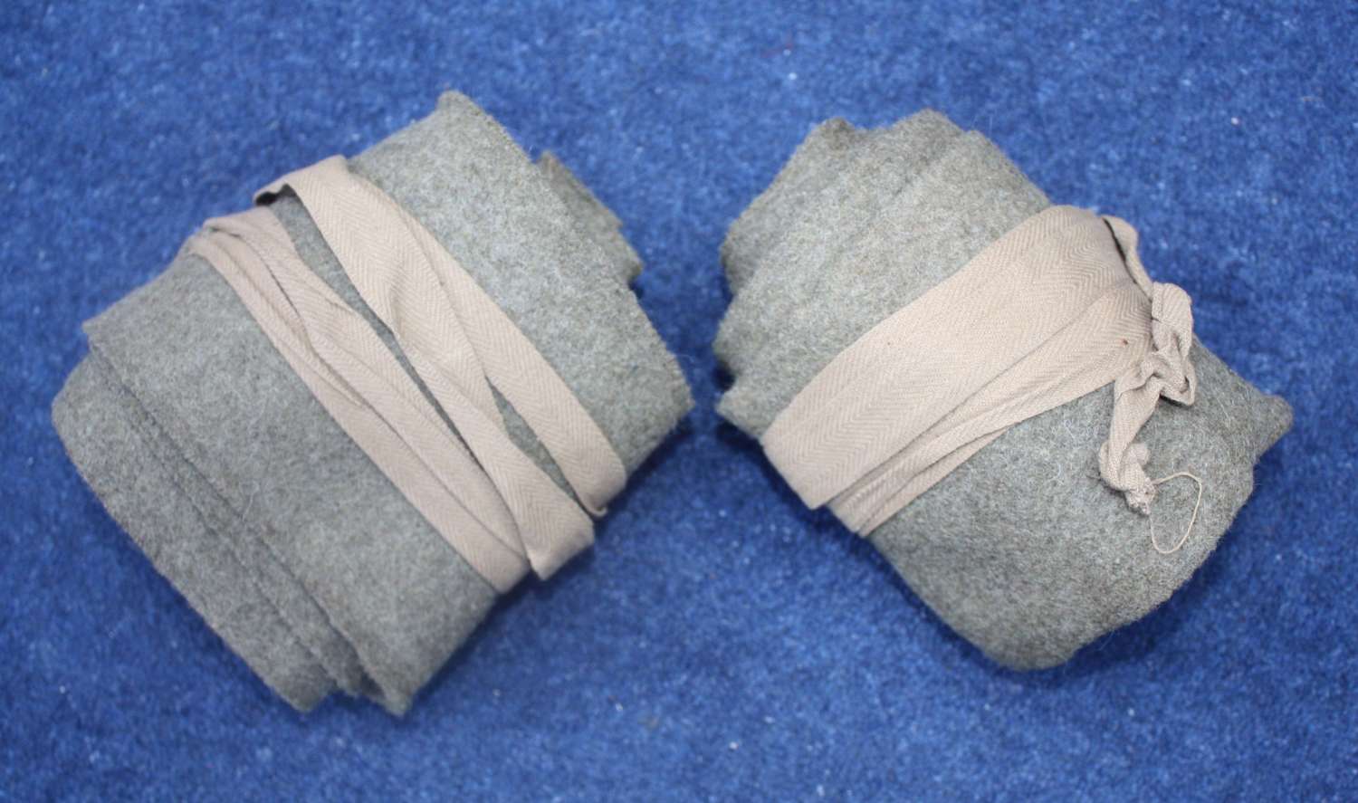 British Army WW1 Pattern Matching Pair of 9 Feet Khaki Wool Puttees.