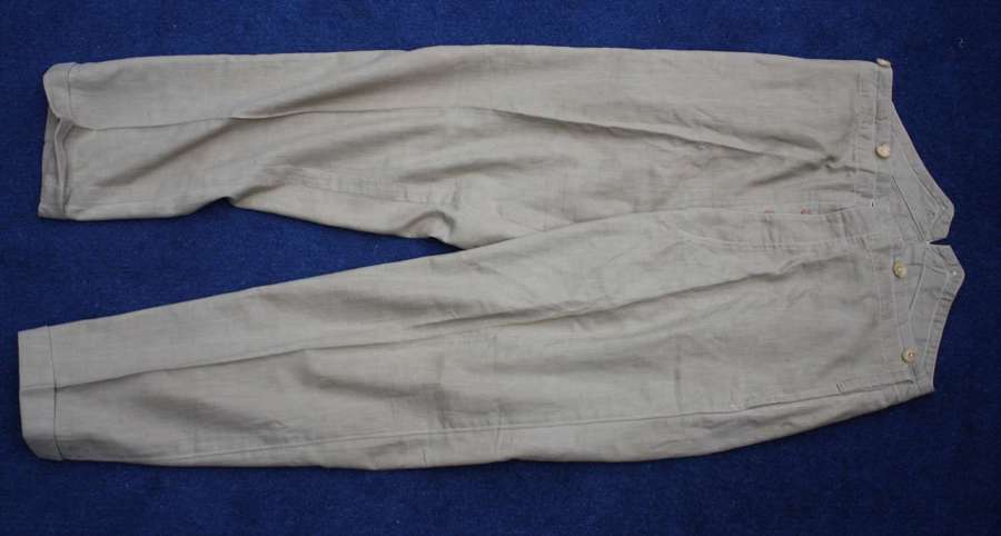 WW2 British Army Officers Fine Cotton Khaki Drill Trousers