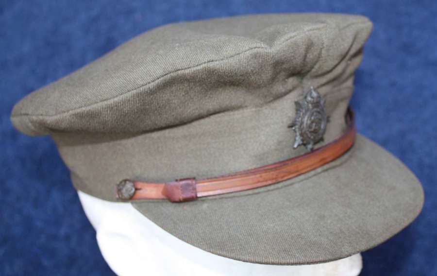 Original WW1 British Army ASC Officers Floppy Cap. Padded Lining