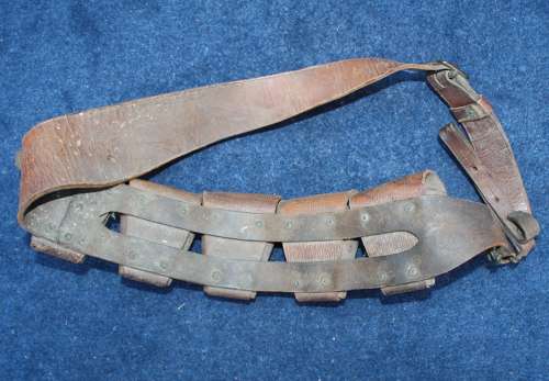 1915 Dated British Mounted Troops & Artillery Leather Bandolier.