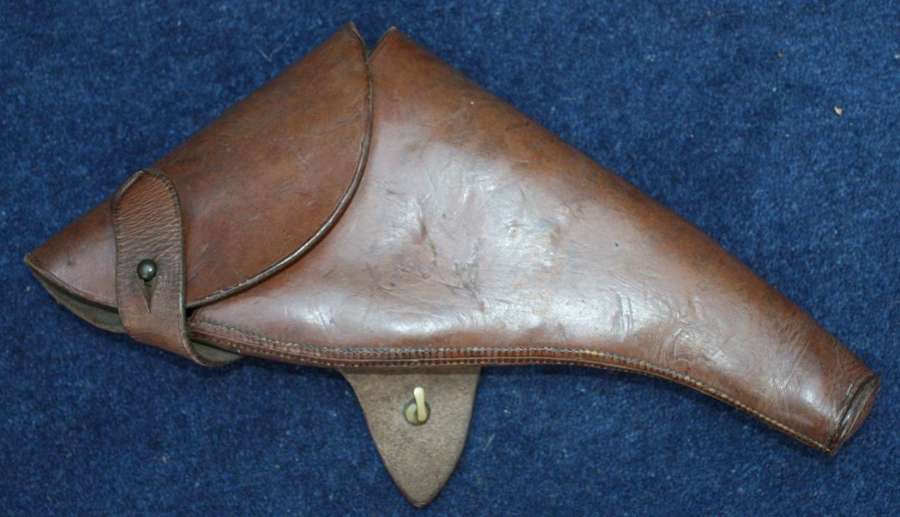 WW1 1917 DATED BRITISH OFFICERS WEBLEY LEATHER PISTOL HOLSTER