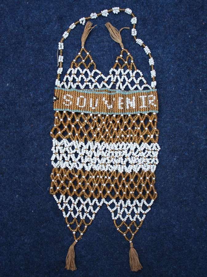 WW1 Turkish Prisoner of War 1918 Dated Purse/Hand Bag Beadwork