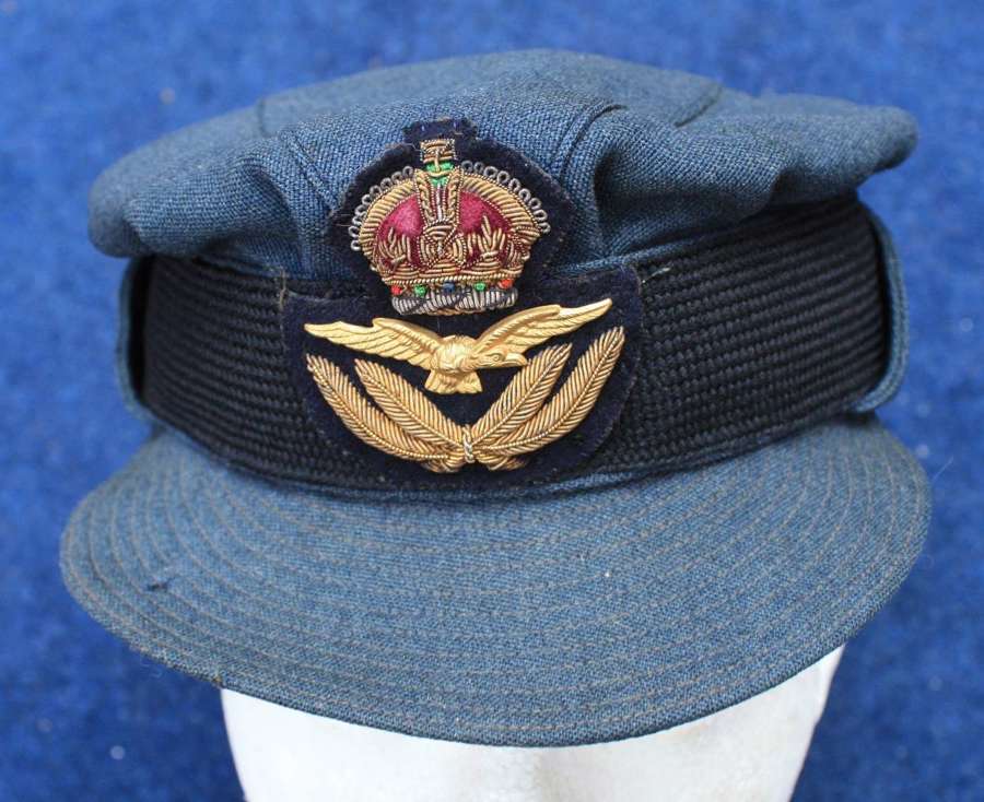British WW2 WAAF Female Offices Service Dress Cap, Size 6 5/8.