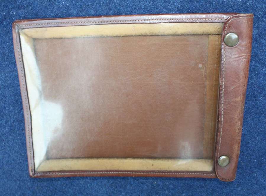 1918 Dated British Officers Leather Map Case. Makers Thomas, Son & Co.