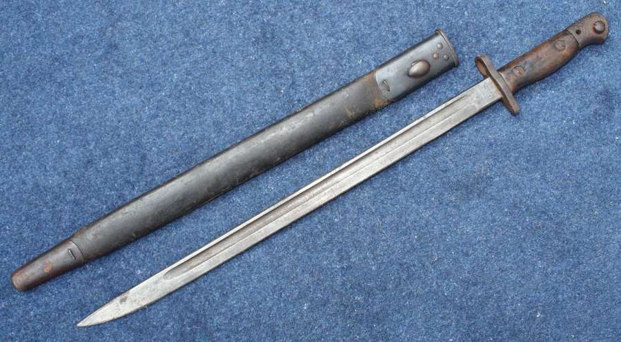 British Army 1907 pattern Wilkinson Bayonet complete with scabbard.