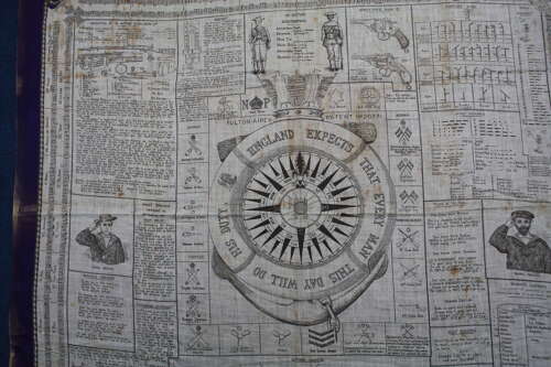 Rare Edward VII pre WW1 Royal Navy Fultons Instructional Hanky