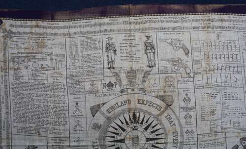 Rare Edward VII pre WW1 Royal Navy Fultons Instructional Hanky