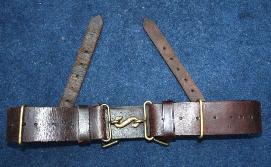 1914 Pattern Leather Belt British Army. Stamped S.E. Norris & Co ! 1916. 35 inch waist.