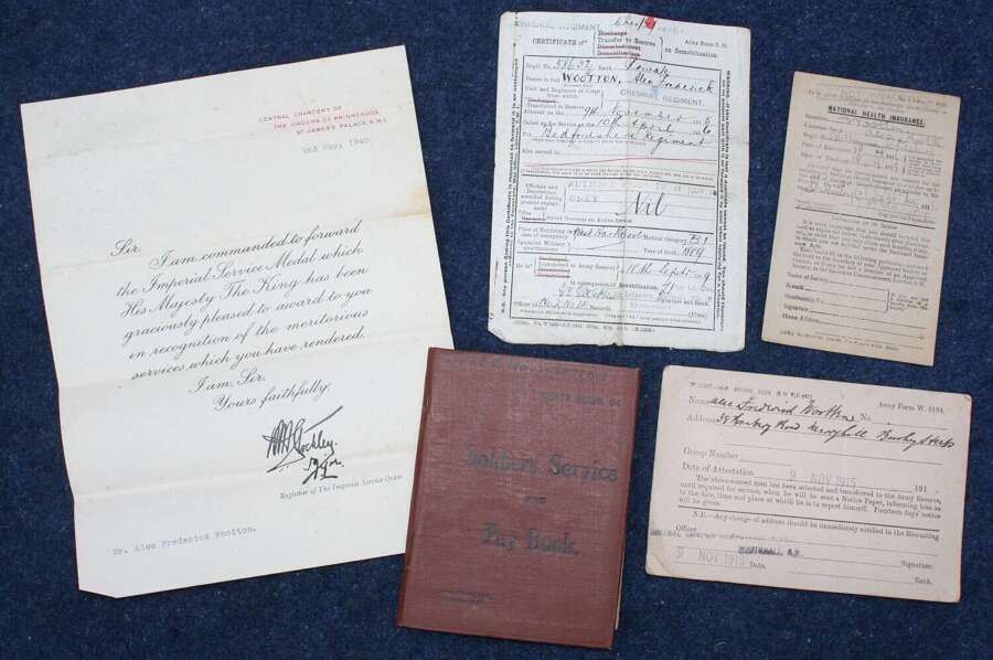 WW1 British Army Other Ranks Pay Book.Cheshire & Bedfordshire Regiment.