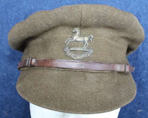 WW1 The Kings Liverpool Regiment officers cap. Unit insignia of the 7th battalion.