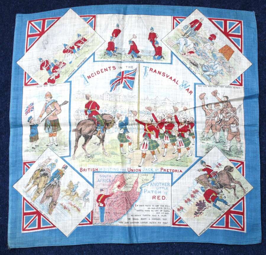 British Boer War Printed Souvenir Hanky. Excellent condition approx 13 x 13 inches.