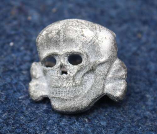 WW2 German Waffen SS skull Cap badge. Makers stamp.
