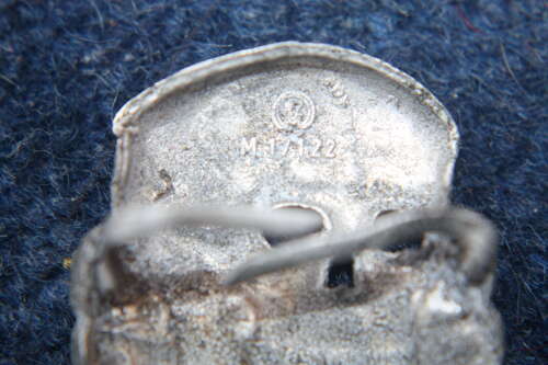 WW2 German Waffen SS skull Cap badge. Makers stamp.