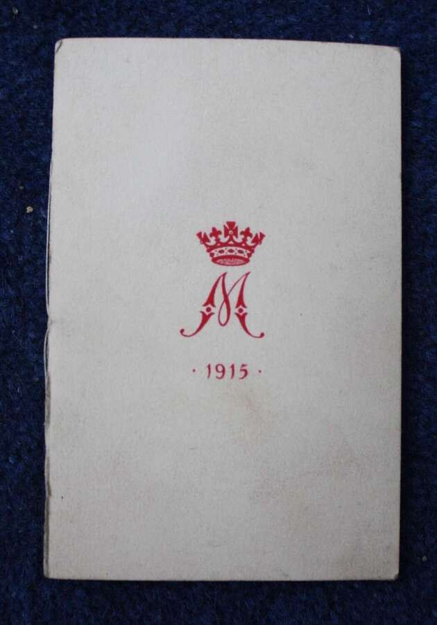 1915 Princess Mary Christmas brass Gift tin card. Good condition