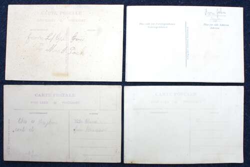 Four French Girls WW1 Silk postcards. Very Good condition.