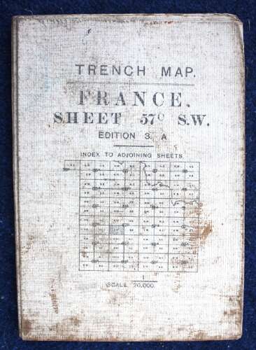WW1 British Trench Map Scale 1:20,000 Corrected to 3-Sept-1916 Battle of Somme. 57 SW