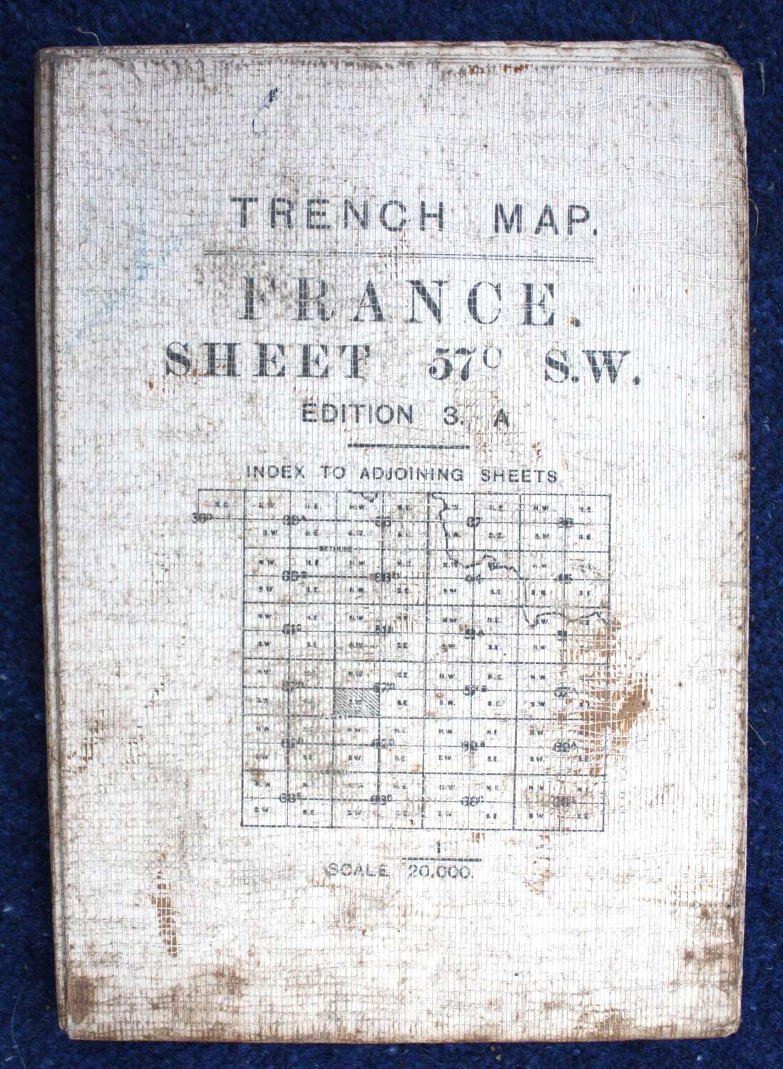 WW1 British Trench Map Scale 1:20,000 Corrected to 3-Sept-1916 Battle of Somme. 57 SW