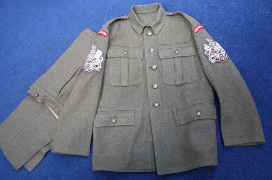 1918-1922 British Army Private purchase RSM Khaki Service Dress Tunic & Trousers