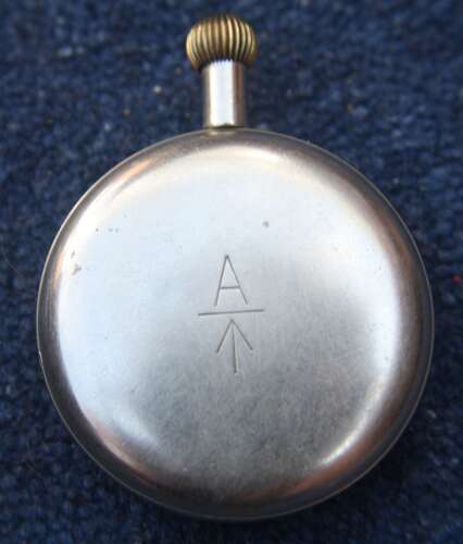WW1 RFC aircraft cockpit watch. Air Ministry stamp to rear.