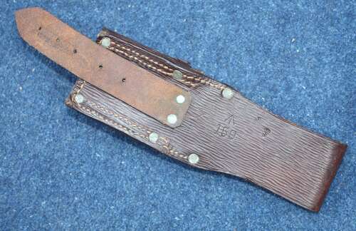 WW1 1914 pattern Leather O/R Bayonet Frog. 1915 dated.