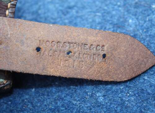 WW1 1914 pattern Leather O/R Bayonet Frog. 1915 dated.