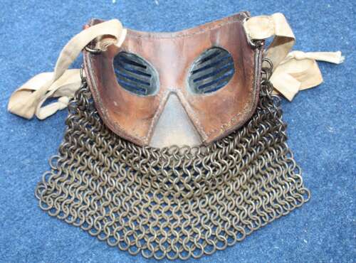 British Army WW1 Tank Corps Leather Face Mask