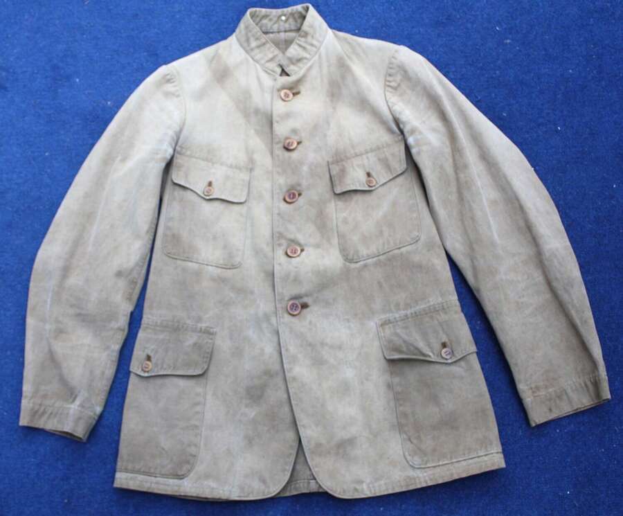 Boer War era Khaki Drill K/D Cotton Army Tunic. 32 inch chest.